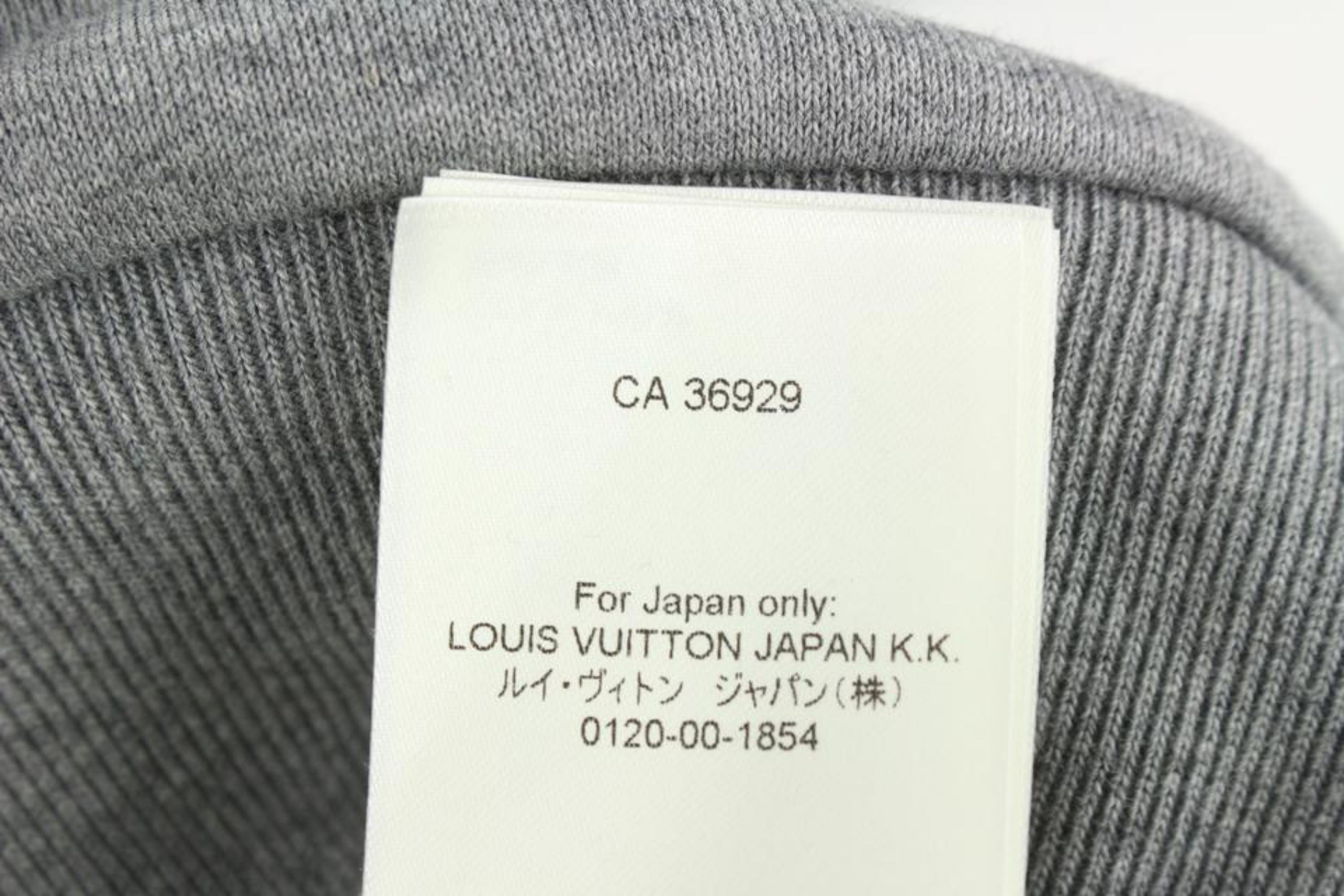 Louis Vuitton Virgil Abloh x Nigo Herren M Grau LV2 bedrucktes Herz-Pullovershirt 121l 2