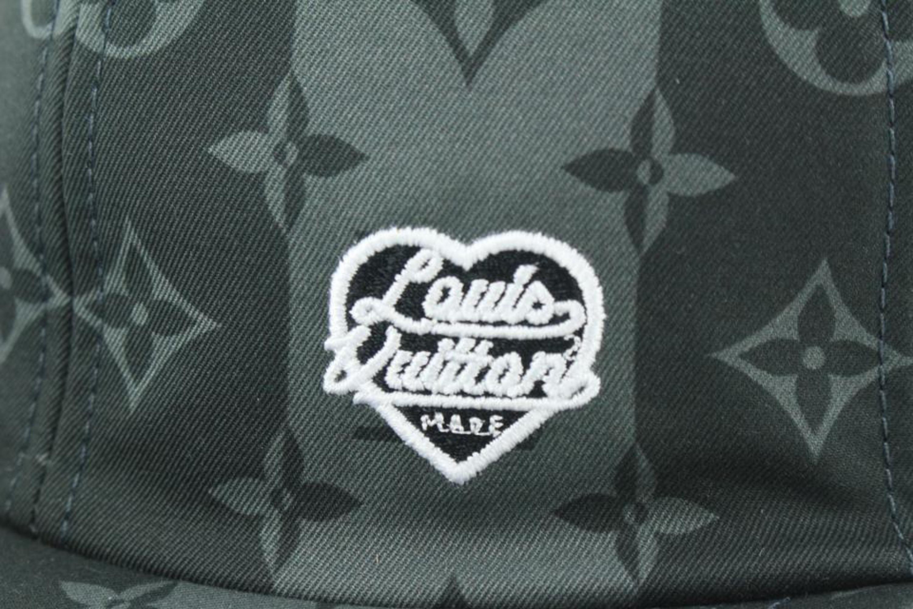 Louis Vuitton Virgil Abloh x Nigo Monogram LV Made Stripe Baseball Cap 1231lv16 In New Condition For Sale In Dix hills, NY