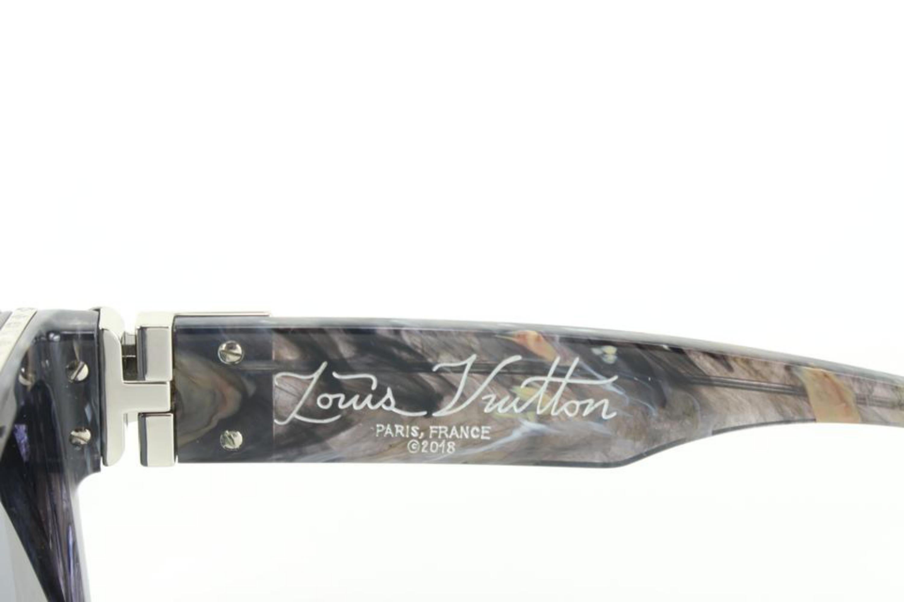 Women's or Men's Louis Vuitton Virgil Abloh Z1326W Grey Marble 1.1 Millionaires Sunglasses 52lk81