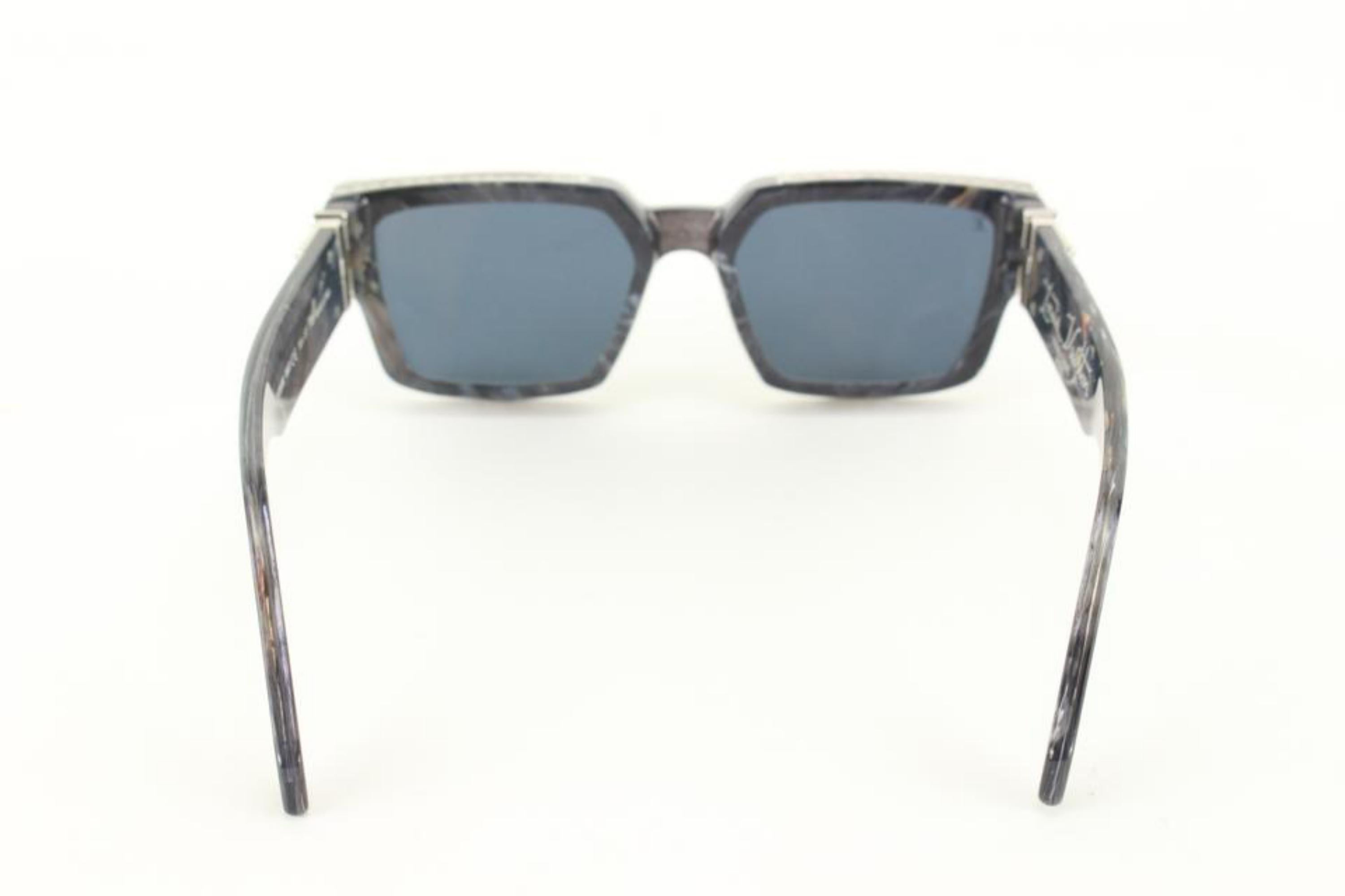 Louis Vuitton Virgil Abloh Z1326W Grey Marble 1.1 Millionaires Sunglasses 52lk81 1