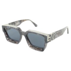 Louis Vuitton Virgil Abloh Z1326W Grey Marble 1.1 Millionaires Sunglasses 52lk81
