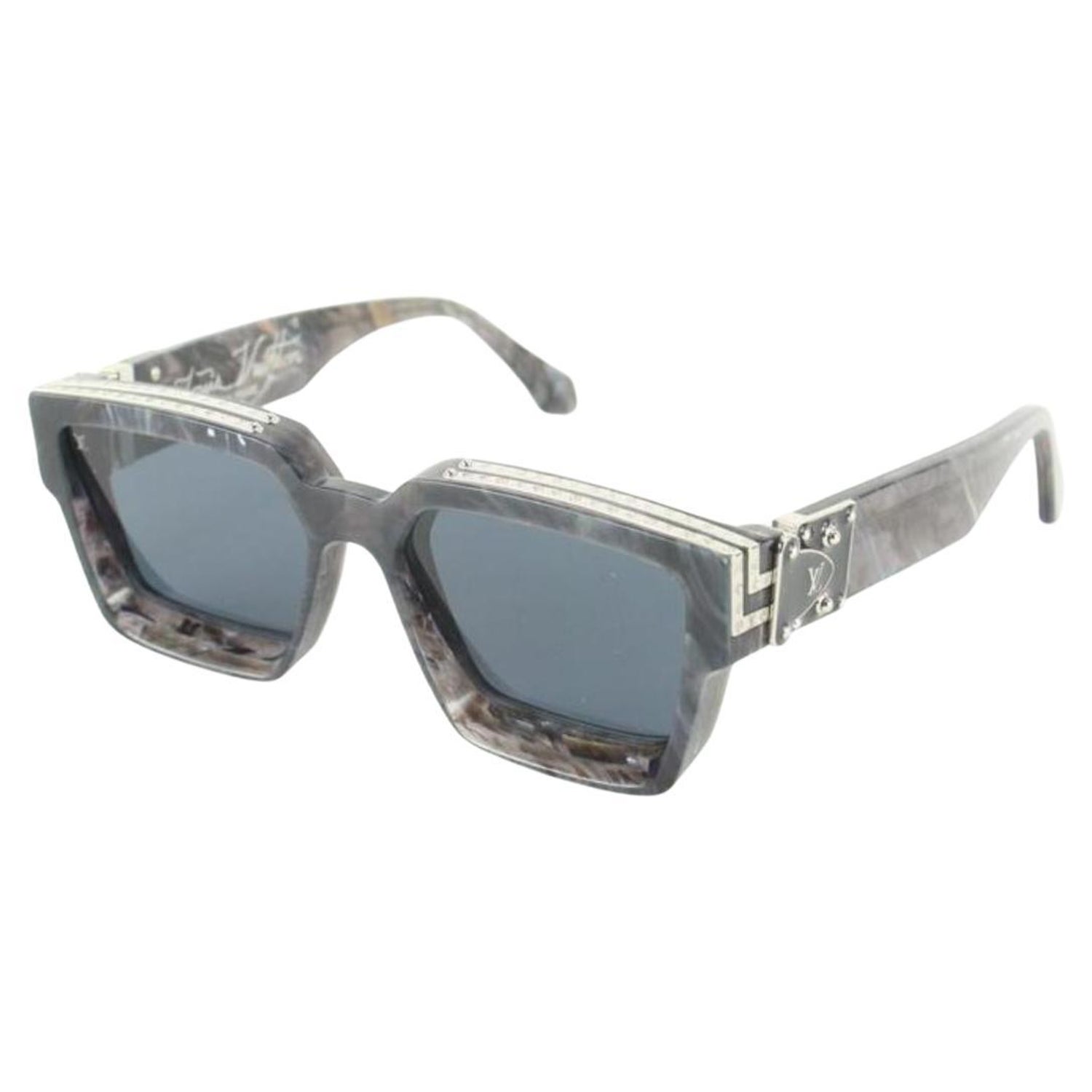 Louis Vuitton 1.1 Evidence Futura Mask Sunglasses, Silver, One Size