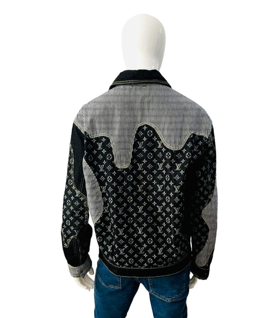 Women's or Men's Louis Vuitton & Virgil Abolah Collaboration 'LV' Logo Denim Jacket