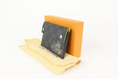 Louis Vuitton Virgil Damier Graphite Alpha Pochette PM Card Holder Wallet 97lv36
