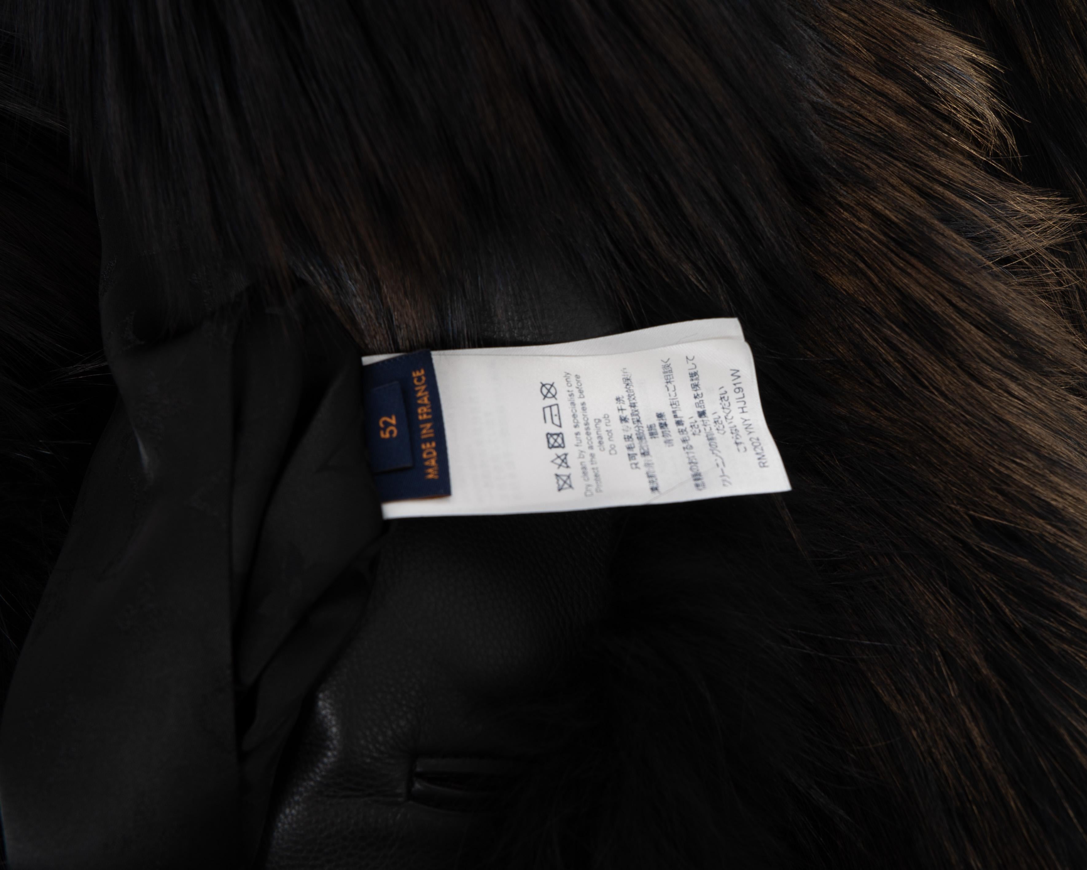 Men's Louis Vuitton Virgil FW 2019 Runway Fur Jacket For Sale