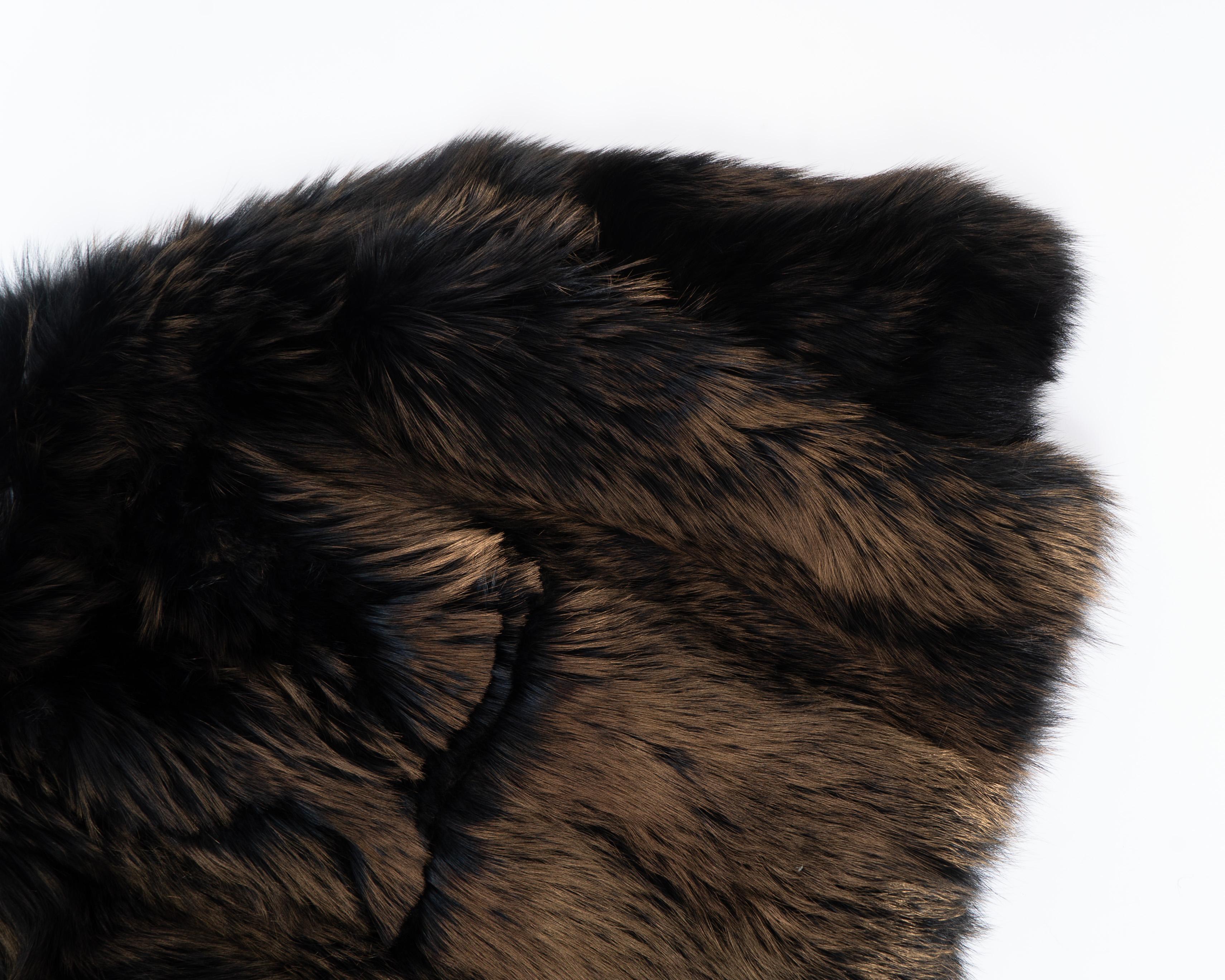 Louis Vuitton Virgil FW 2019 Runway Fur Jacket For Sale 2