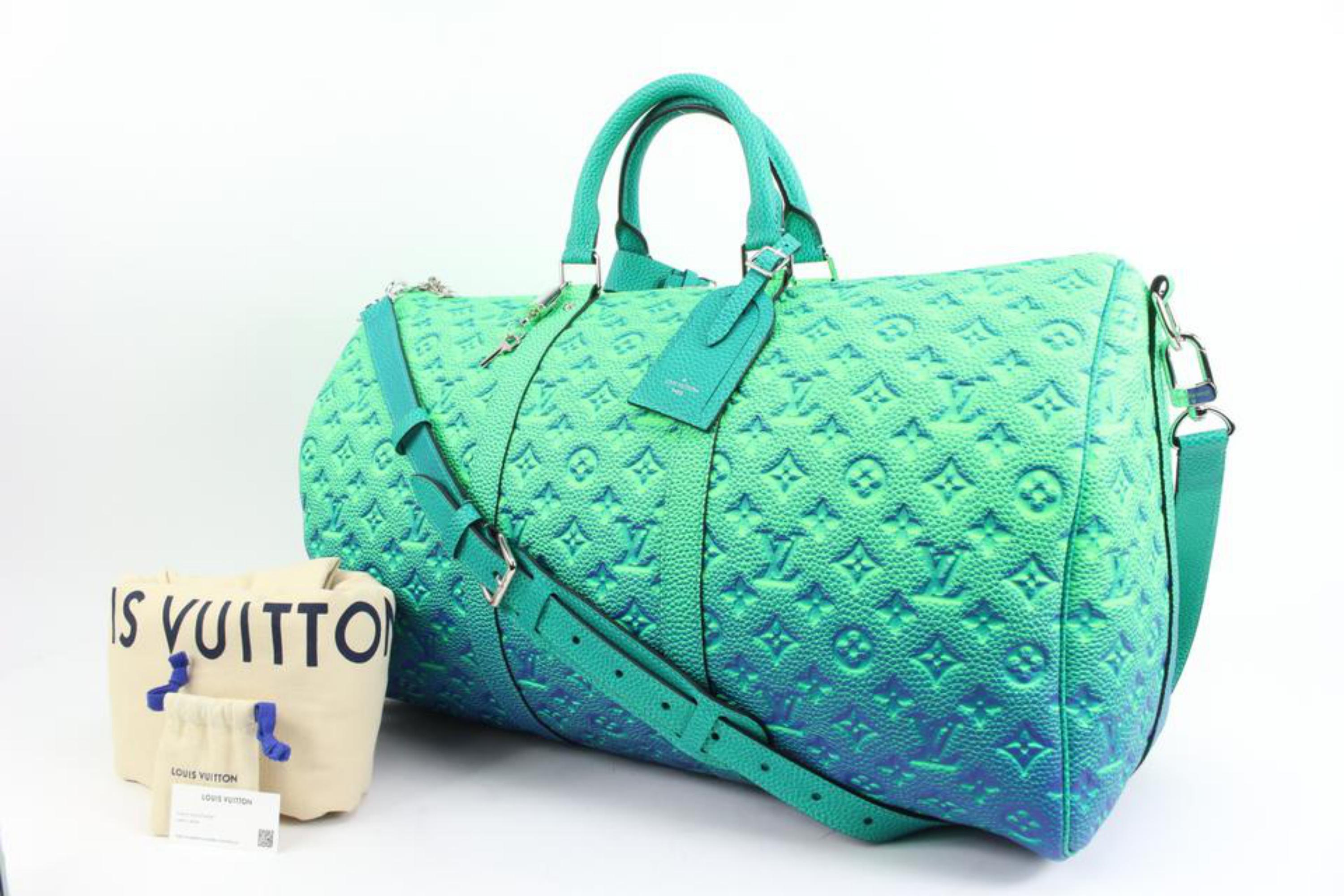 Louis Vuitton Virgil Abloh Blue And Green Monogram Illusion