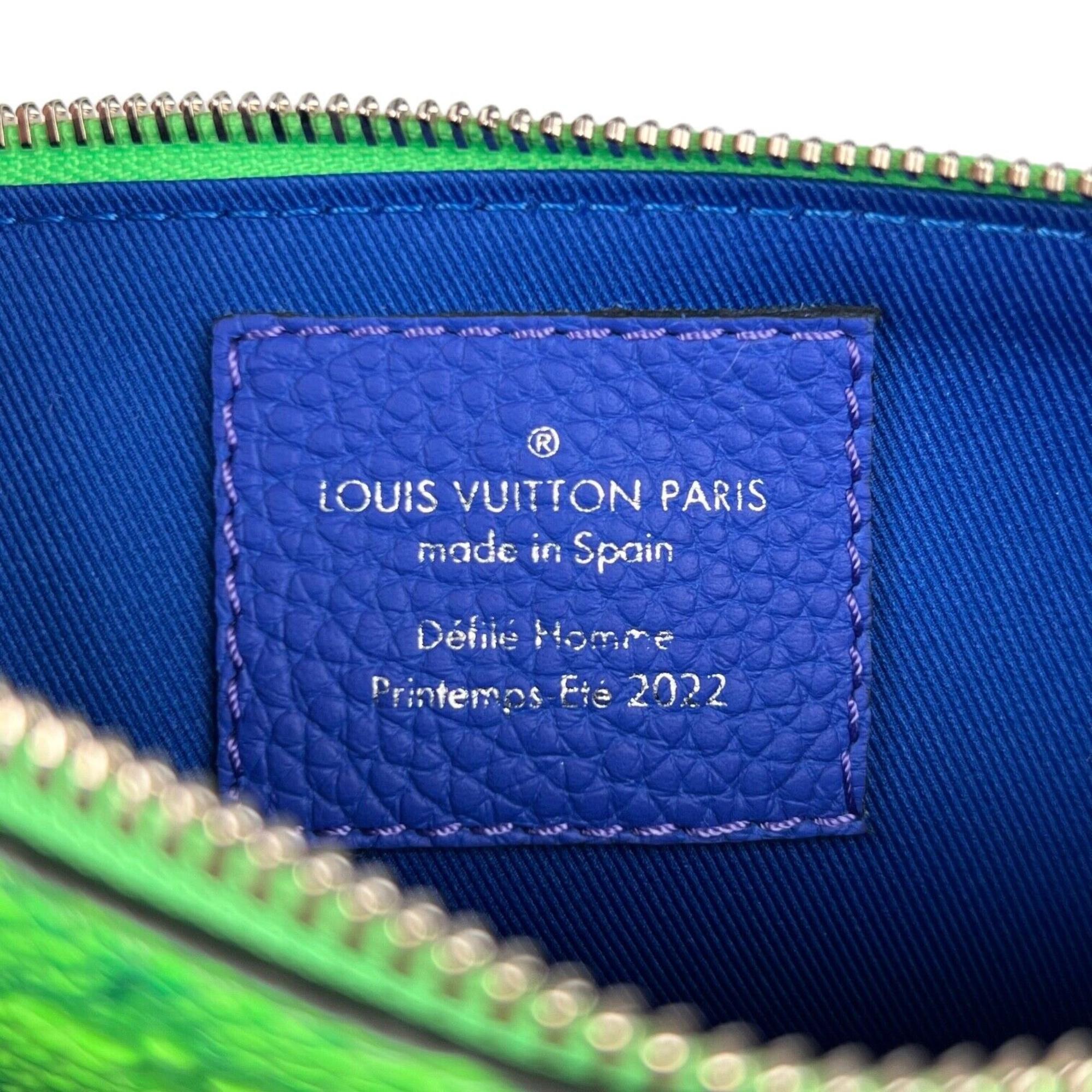 Louis Vuitton Virgil Leather Monogram Taurillon Illusion Trio Bag 2022 7