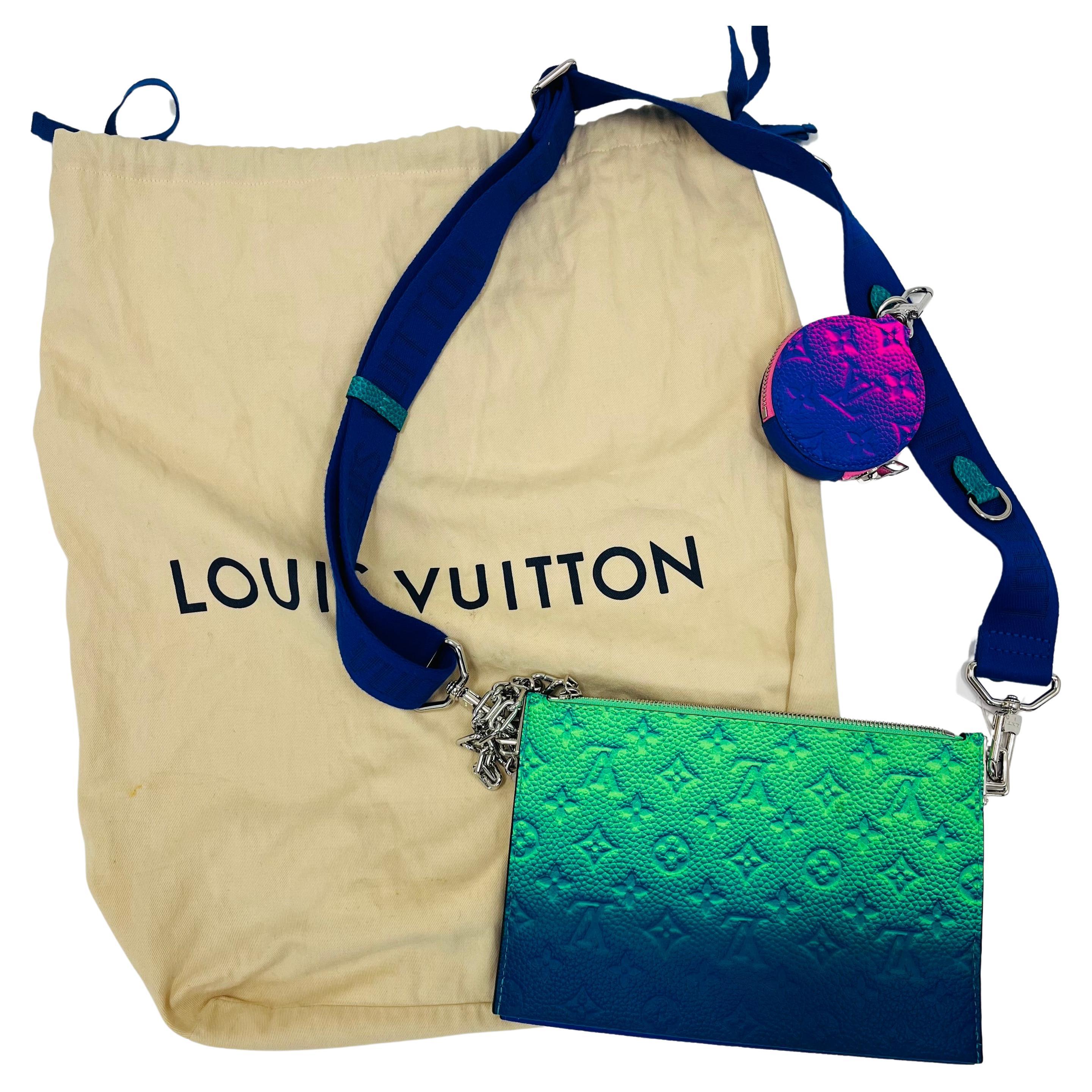 Louis Vuitton Virgil Leather Monogram Taurillon Illusion Trio Bag 2022 For Sale 1