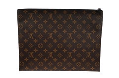 Louis Vuitton Virgil Solar Ray Pouch Orange Braun Canvas Monogram Travel Clutch