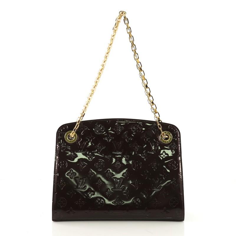 Black Louis Vuitton Virginia Handbag Monogram Vernis MM