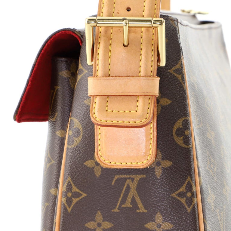 Louis Vuitton Brown Monogram Canvas Leather Viva Cite GM Shoulder Bag at  1stDibs