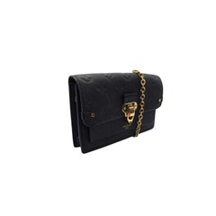 Louis Vuitton Vivian Black Monogramed Empreinte Chain Wallet