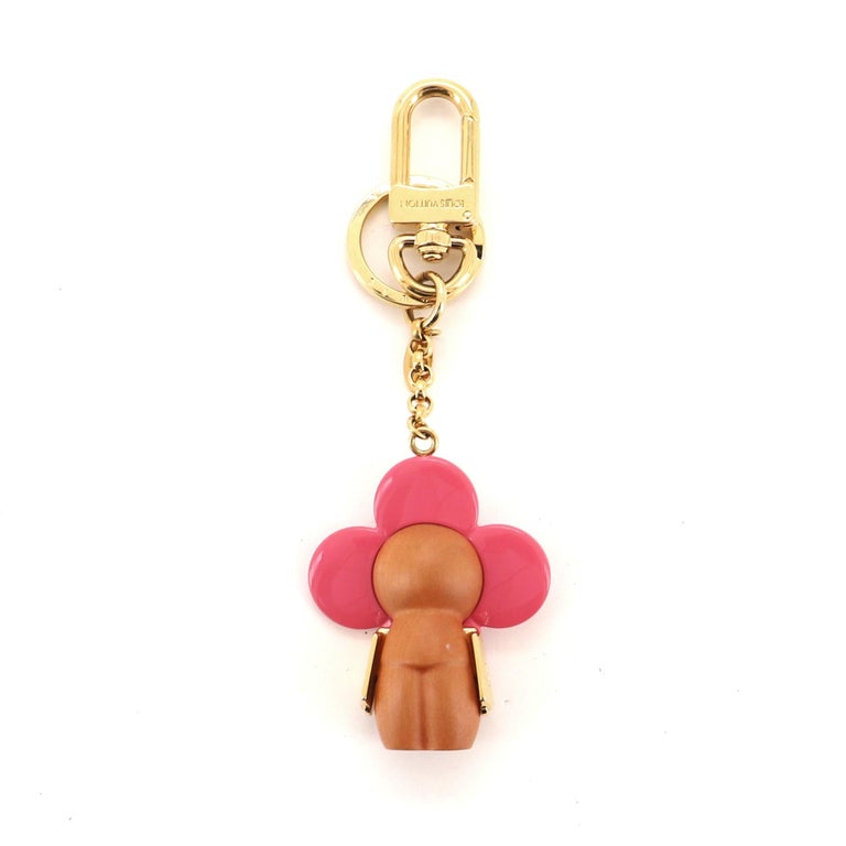 Louis Vuitton Vivienne Doudoune Bag Charm and Key Holder Wood and Resin  Pink 745521