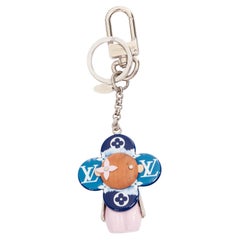 LOUIS VUITTON Vivienne Escale Giant Monogram blue pink LV floral bag charm