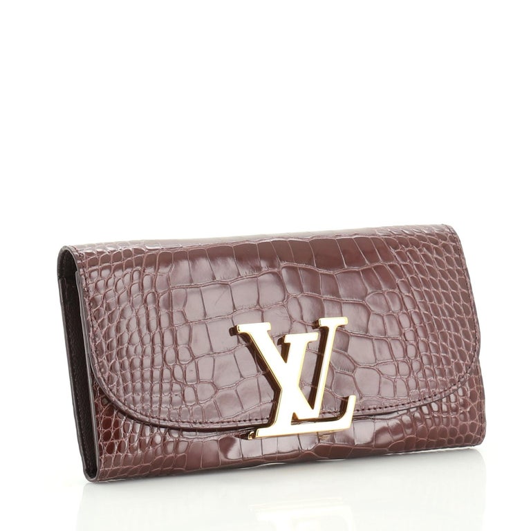 Louis Vuitton Vivienne LV Wallet Alligator Long at 1stDibs