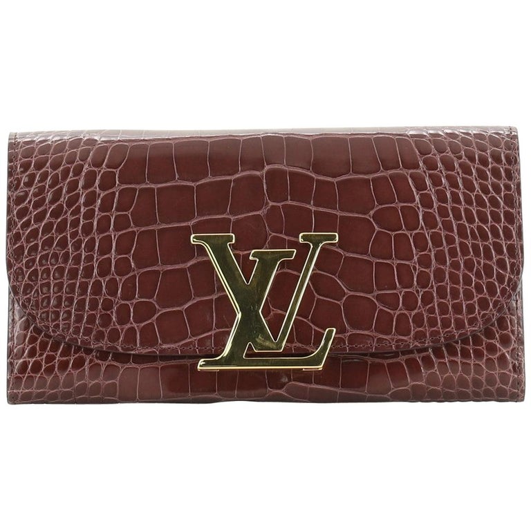 Louis Vuitton Vivienne LV Wallet Alligator Long
