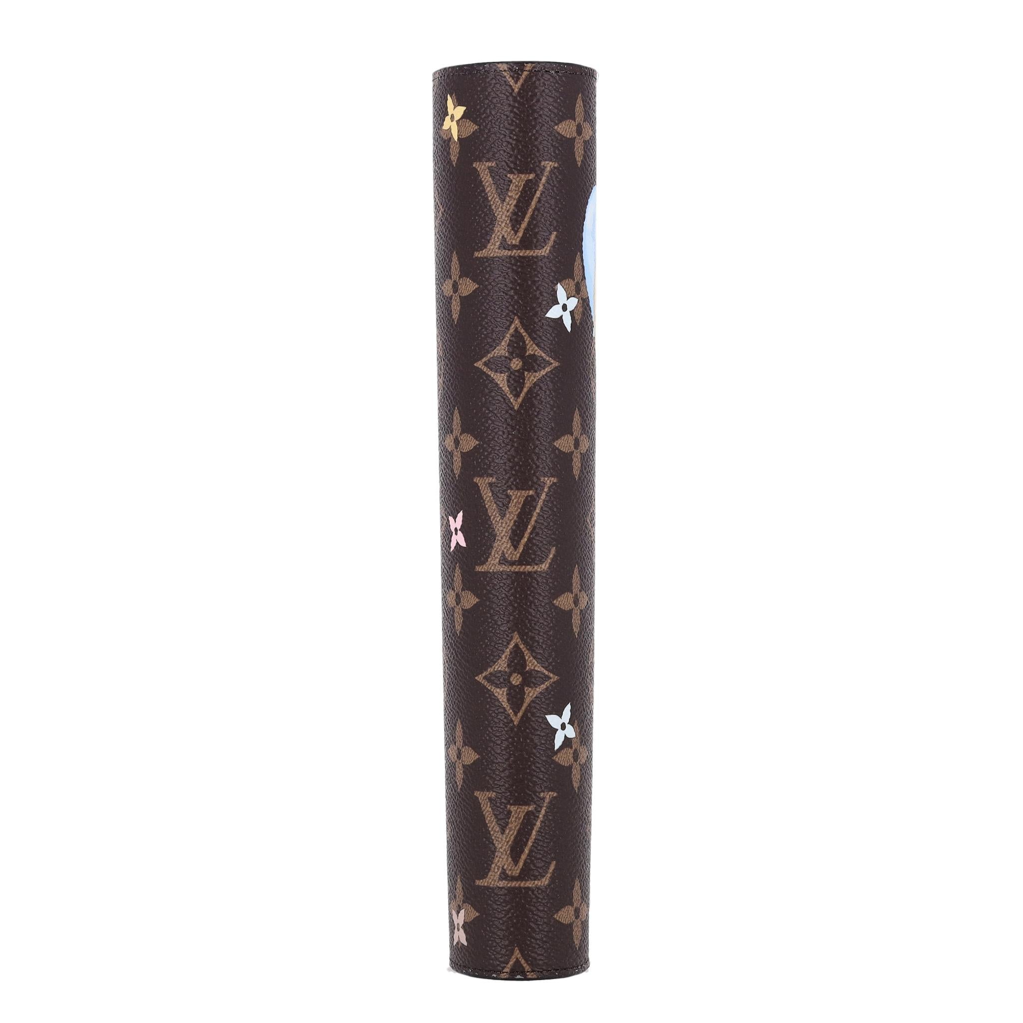 Black Louis Vuitton Vivienne Triplets Monogram Coated Canvas MM Desk Agenda Cover