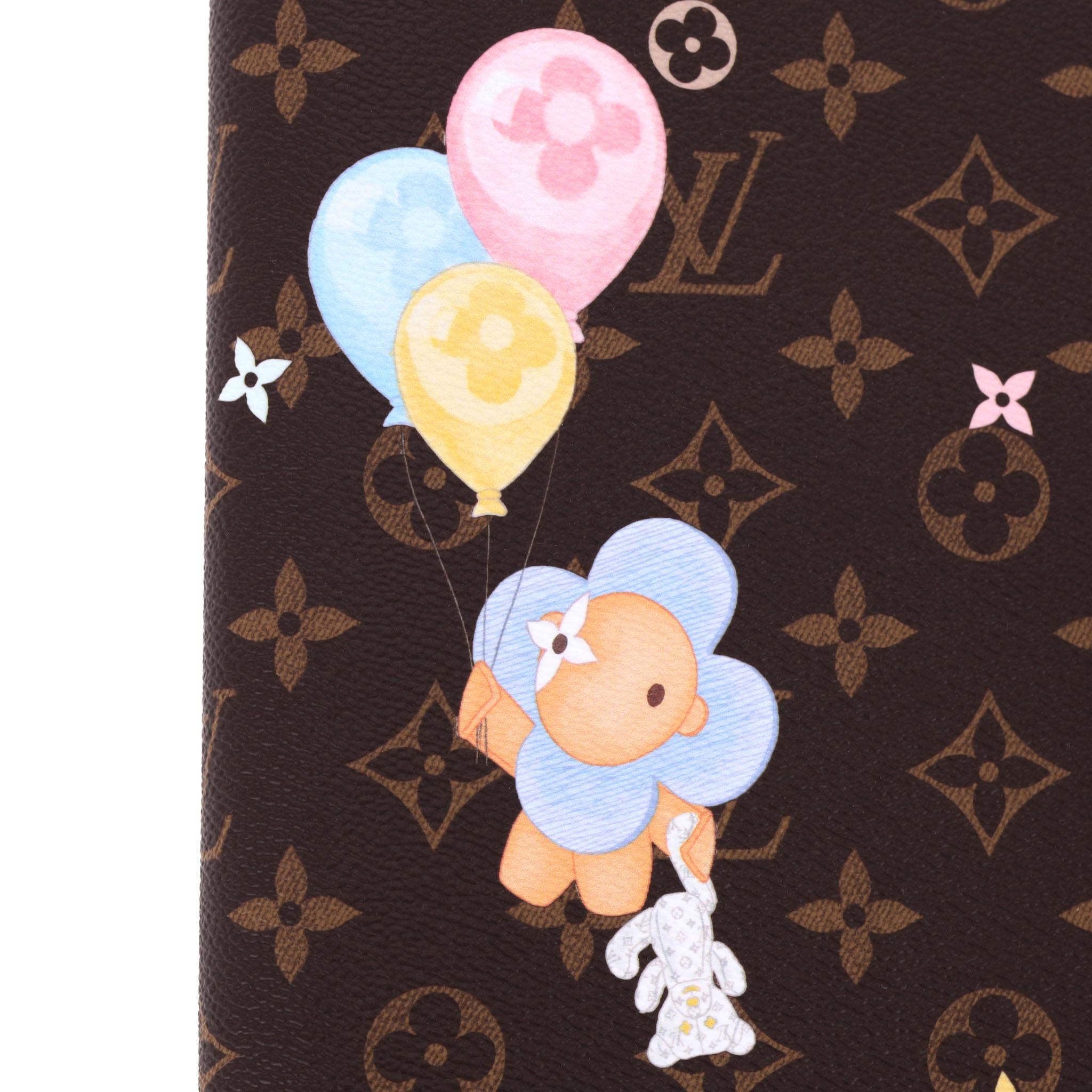 Women's Louis Vuitton Vivienne Triplets Monogram Coated Canvas MM Desk Agenda Cover