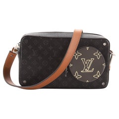 Louis Vuitton Volga On Strap Bag Monogram Eclipse Canvas with Monogram Leather