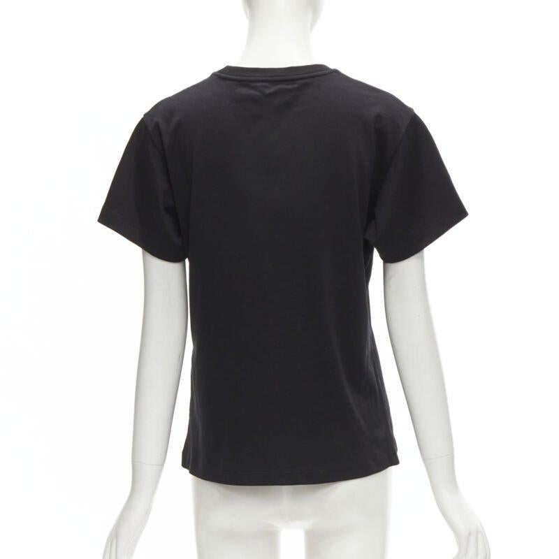Women's LOUIS VUITTON Volleyball Space graphic chain trimmed black cotton tshirt XS For Sale