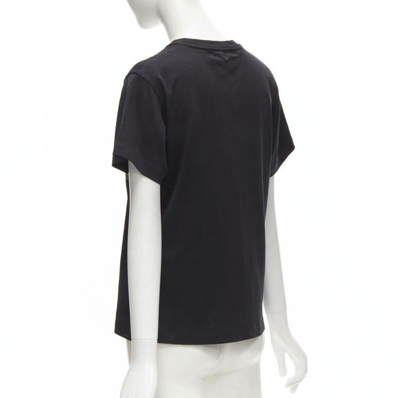 LOUIS VUITTON Volleyball Space graphic chain trimmed black cotton tshirt XS For Sale 1