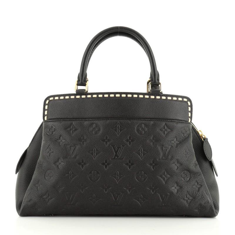 Black Louis Vuitton Vosges Handbag Whipstitch Monogram Empreinte Leather MM