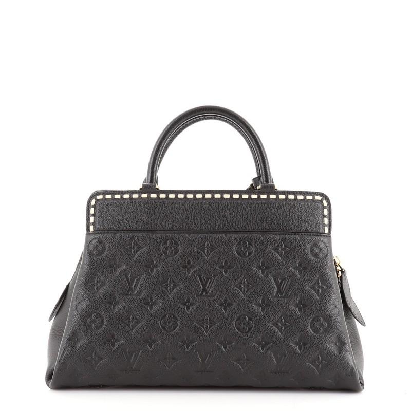 Black Louis Vuitton Vosges Handbag Whipstitch Monogram Empreinte Leather MM