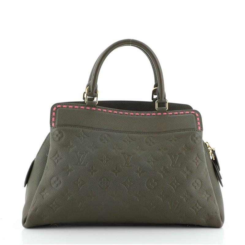 Black Louis Vuitton Vosges Handbag Whipstitch Monogram Empreinte Leather MM
