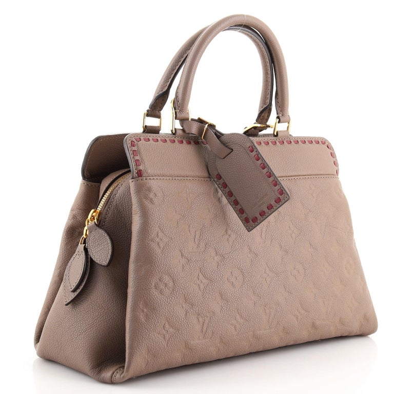 Louis Vuitton Vosges Handbag Whipstitch Monogram Empreinte Leather MM