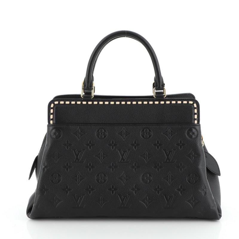 Black Louis Vuitton Vosges Handbag Whipstitch Monogram Empreinte Leather MM
