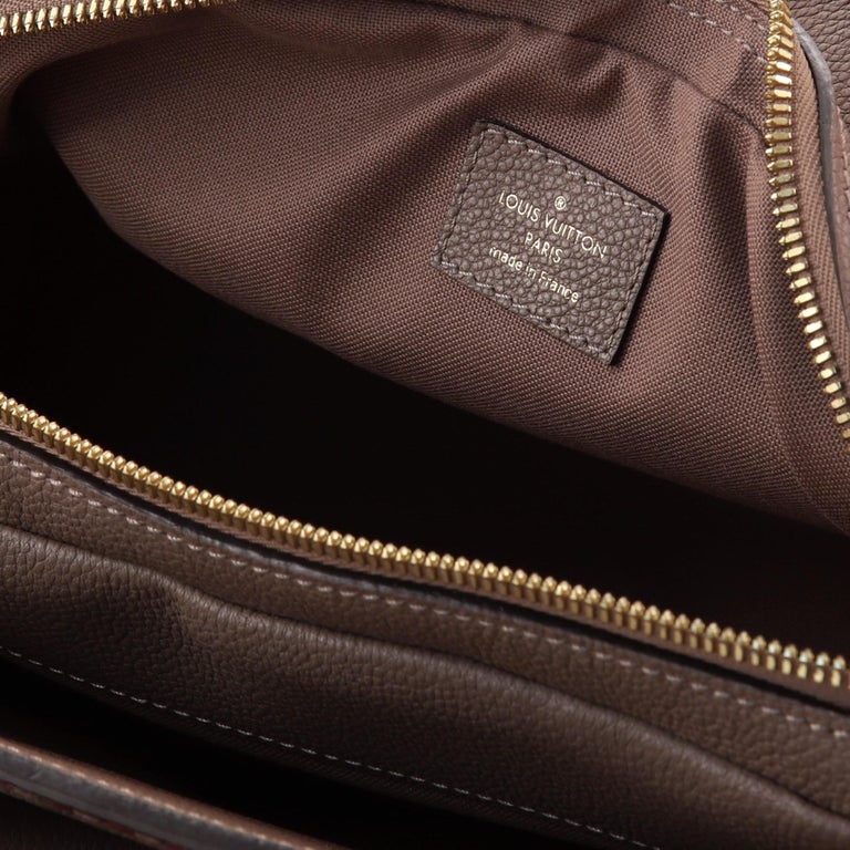 Louis Vuitton Vosges Handbag Whipstitch Monogram Empreinte Leather MM Black  2286145