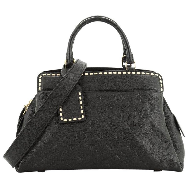 Louis Vuitton Beige Monogram Empreinte Leather Vosges Top Handle Bag Louis  Vuitton