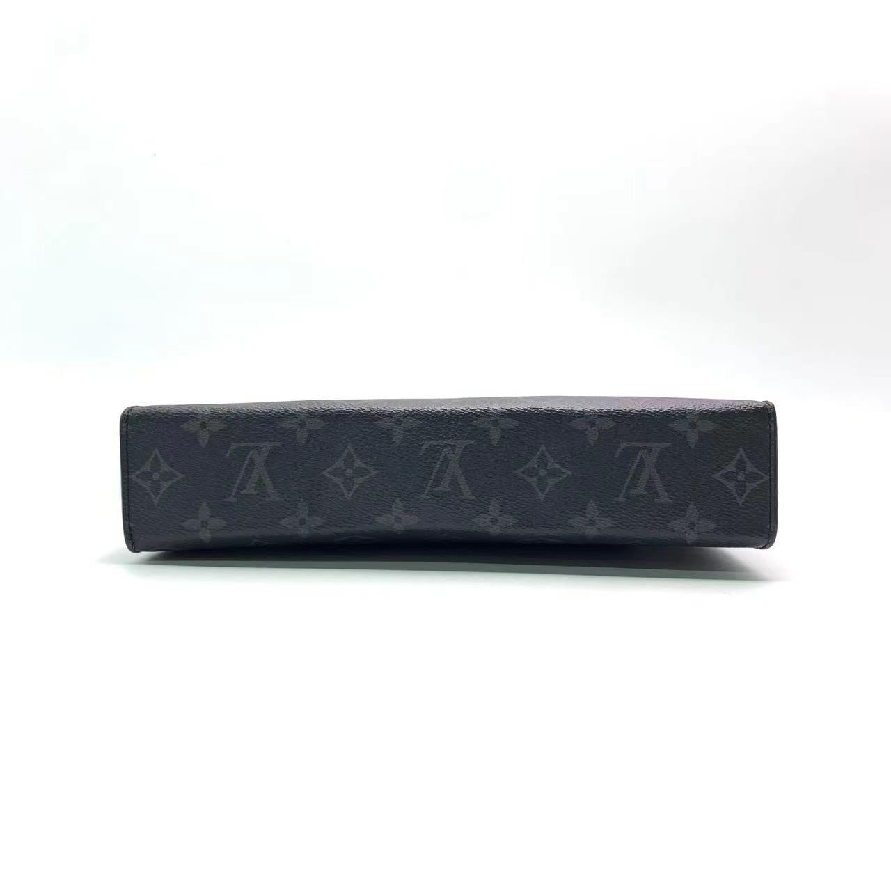 Louis Vuitton Voyage Clutch Black Monogram Men's 1
