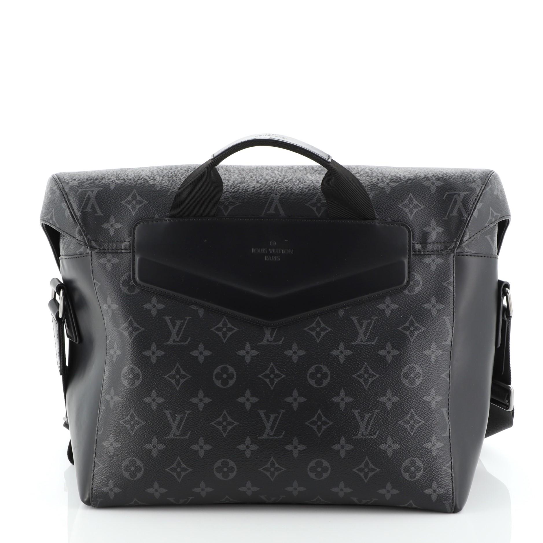 Black Louis Vuitton Voyager Messenger Bag Monogram Eclipse Canvas MM