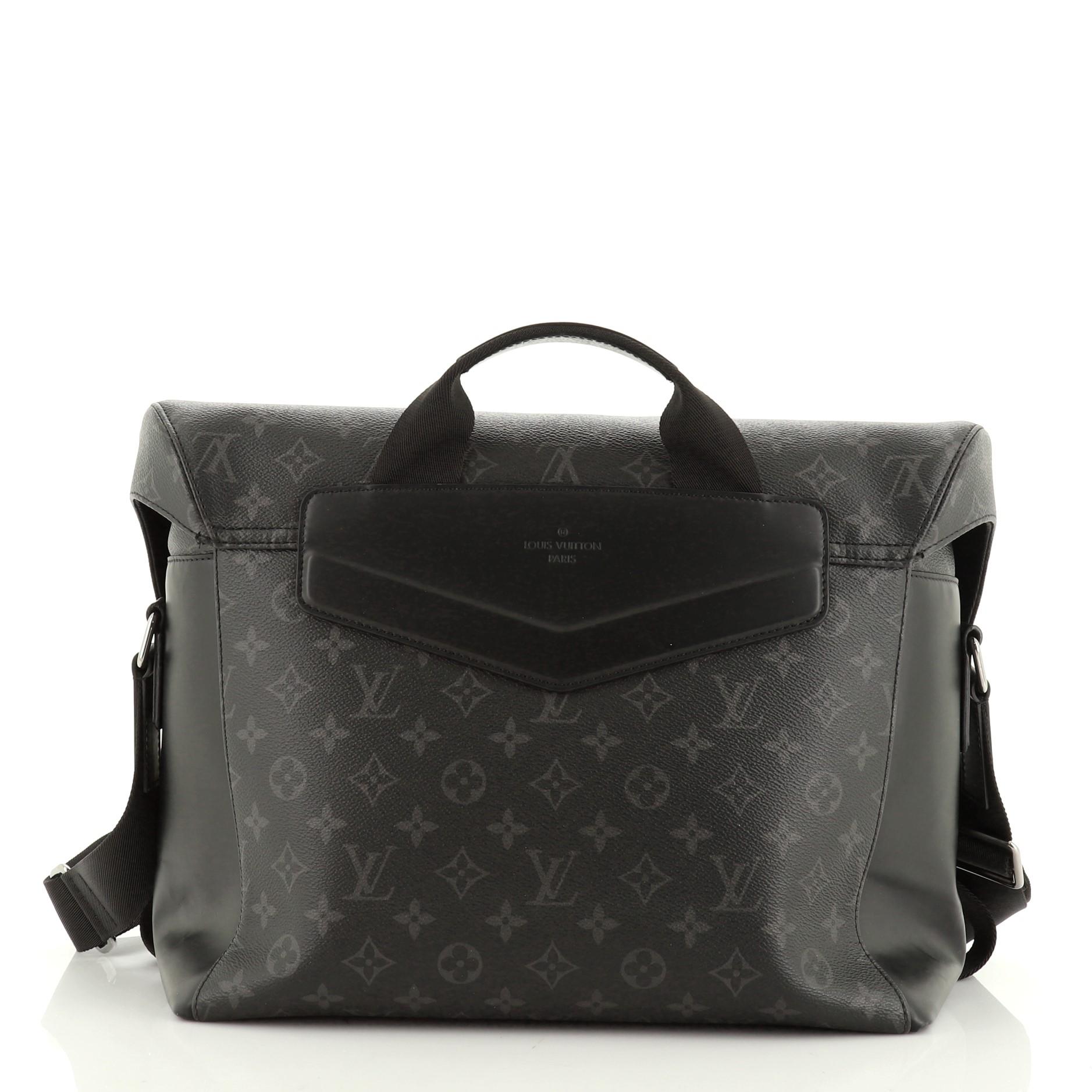 Black Louis Vuitton Voyager Messenger Bag Monogram Eclipse Canvas MM