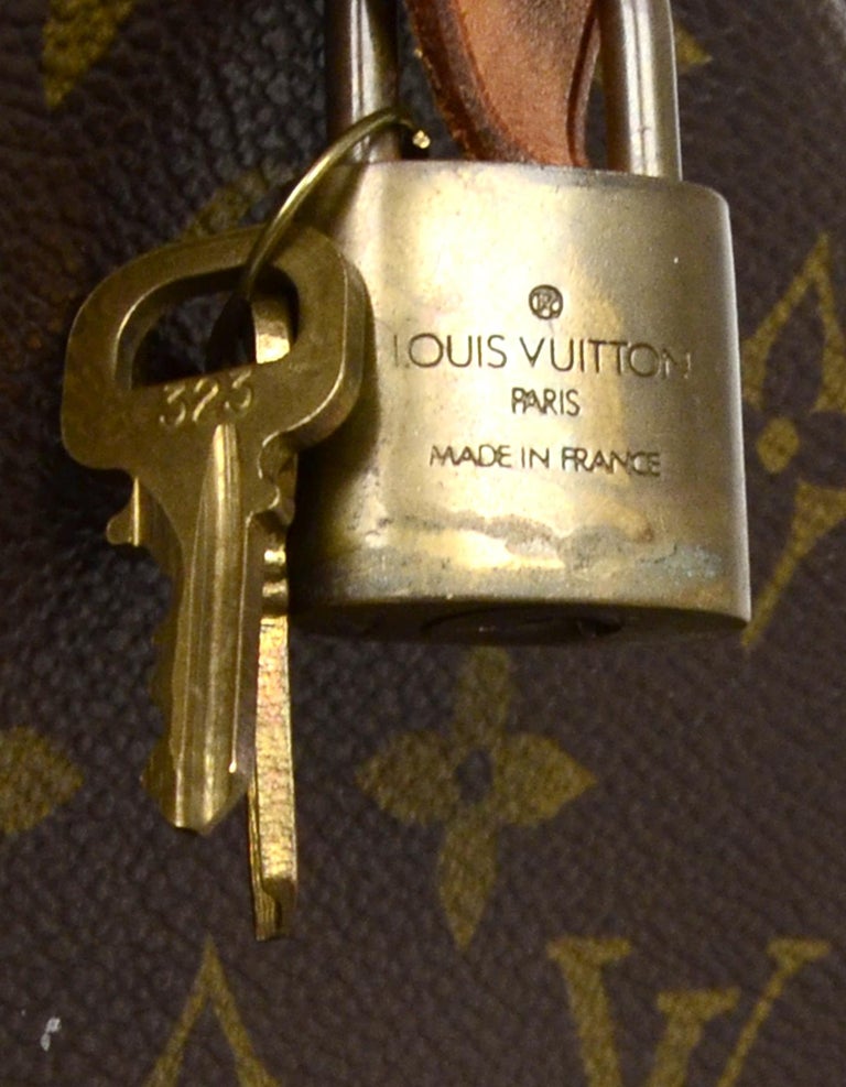 Auth Louis Vuitton Vintage Monogram Speedy 35 Hand Bag Name written  0J290090n