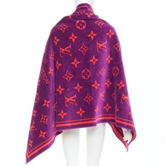 LOUIS VUITTON Vuittamins  pink purple cotton LV monogram beach towel