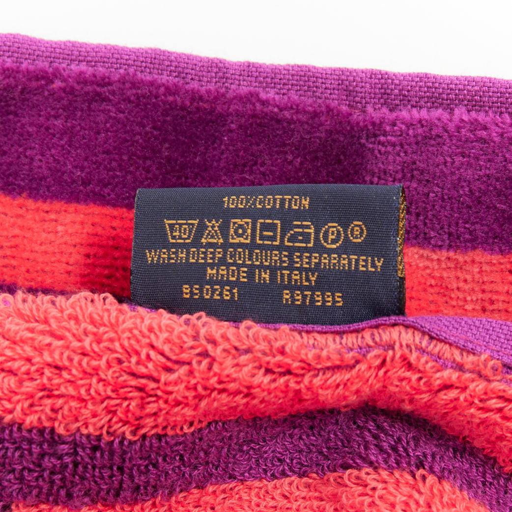 LOUIS VUITTON Vuittamins  telo da spiaggia LV monogram in cotone rosa e viola in vendita 4