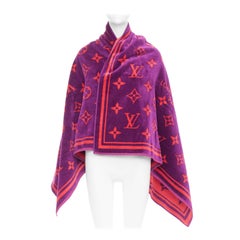 LOUIS VUITTON Vuittamins  telo da spiaggia LV monogram in cotone rosa e viola