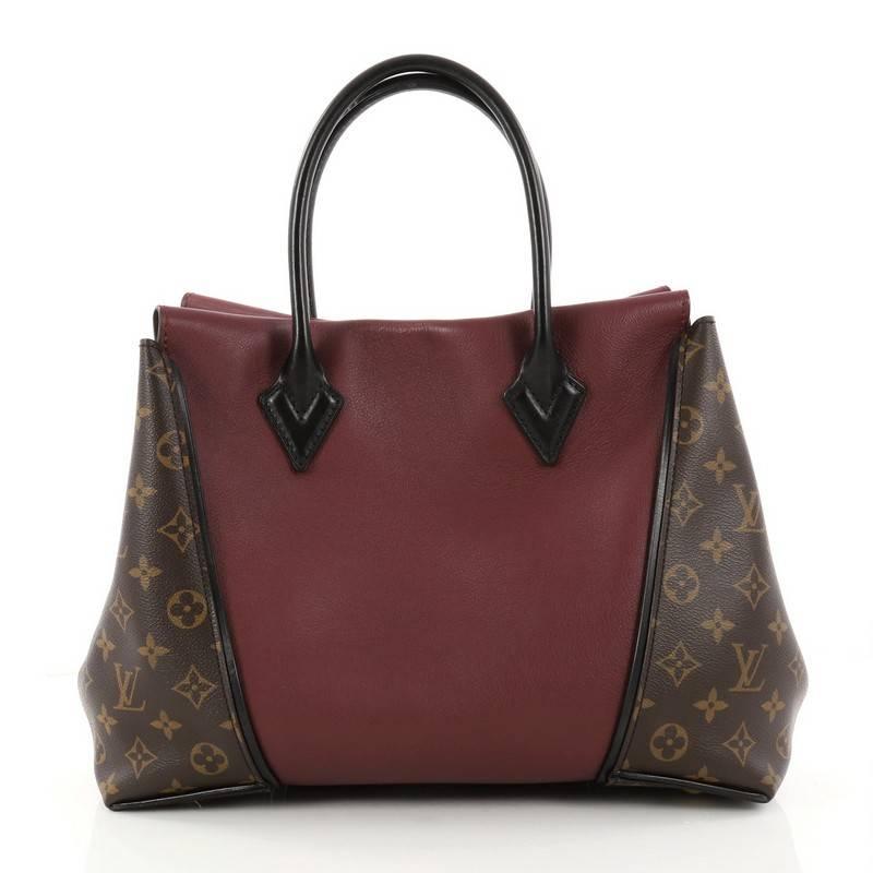Black Louis Vuitton W Tote Monogram Canvas and Leather PM 