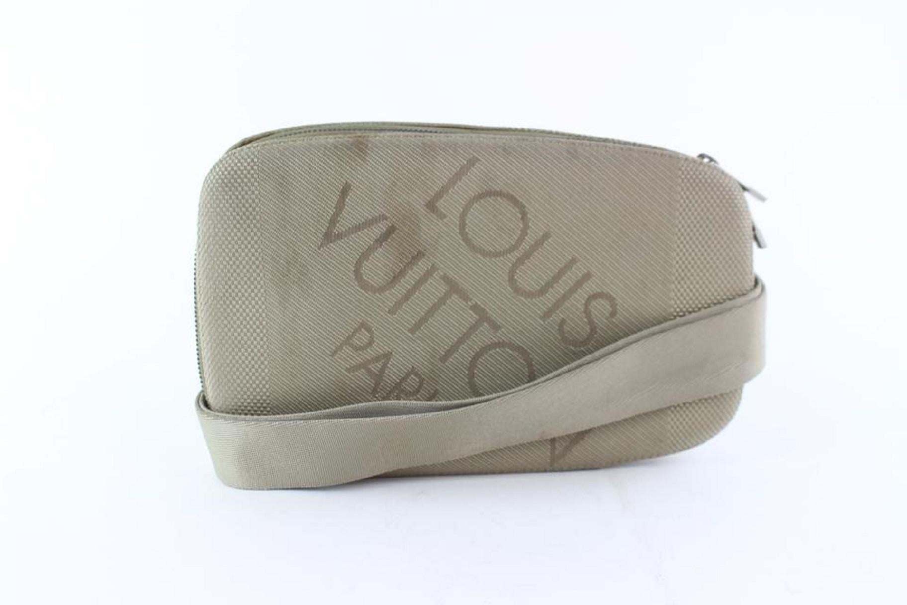 Louis Vuitton Waist Mage Damier Geant 227800 Taupe Canvas Cross Body Bag 4