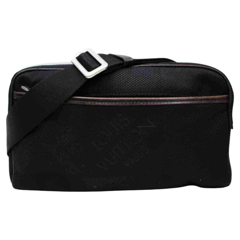 black lv waist bag
