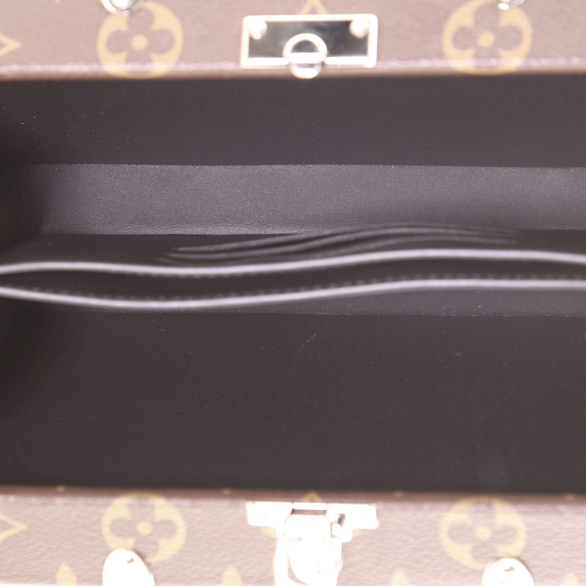 Black Louis Vuitton Wallet Trunk Clutch Macassar Monogram Canvas