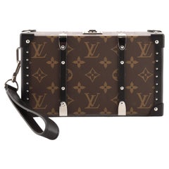 Louis Vuitton Gray Monogram Damier Pop Trunk Clutch Blue Grey Cloth  ref.953389 - Joli Closet