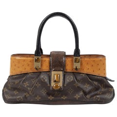 Ostrich handbag Louis Vuitton Brown in Ostrich - 21428330