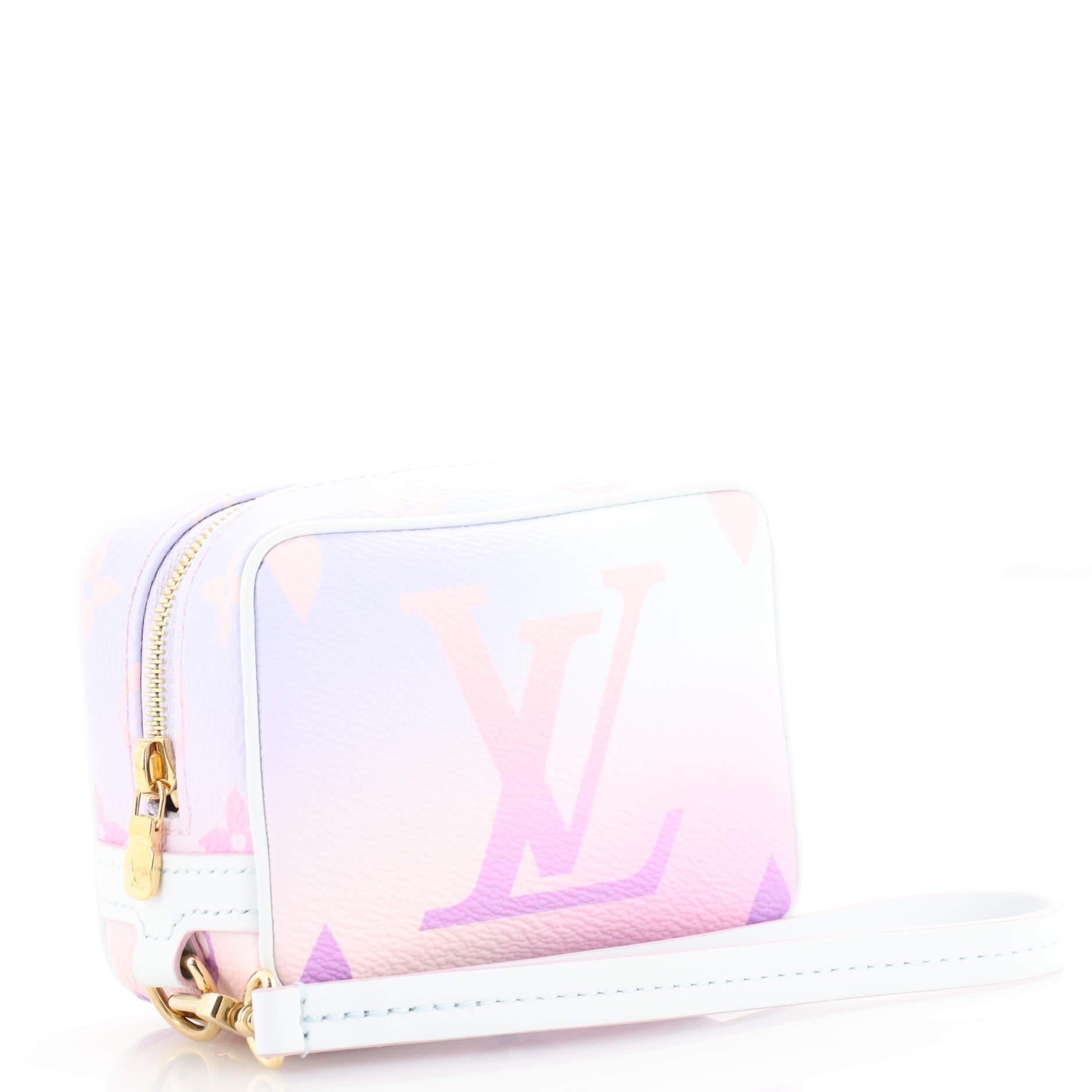 Louis+Vuitton+Wapity+Case+Pouch+Pink+Monogram+Coated+Canvas for sale online