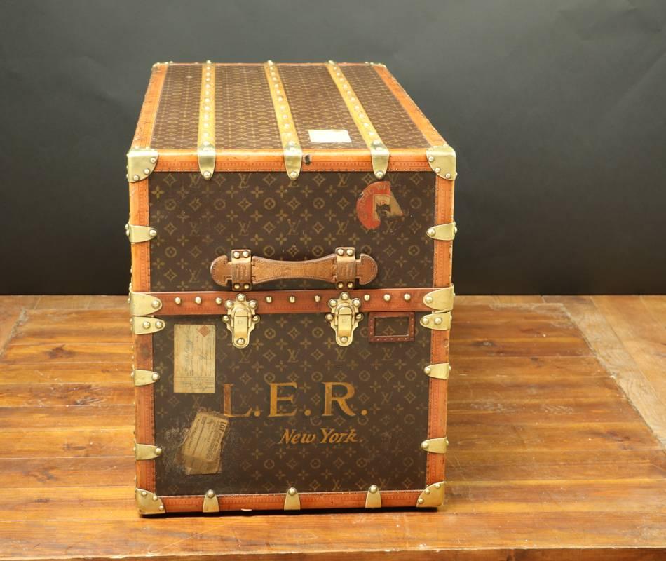 Mid-20th Century Louis Vuitton Wardrobe Monogram Trunk Complete, 1930s
