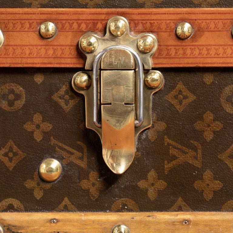 Vintage Louis Vuitton Brown Leather Shoe Locker, Circa 1940's