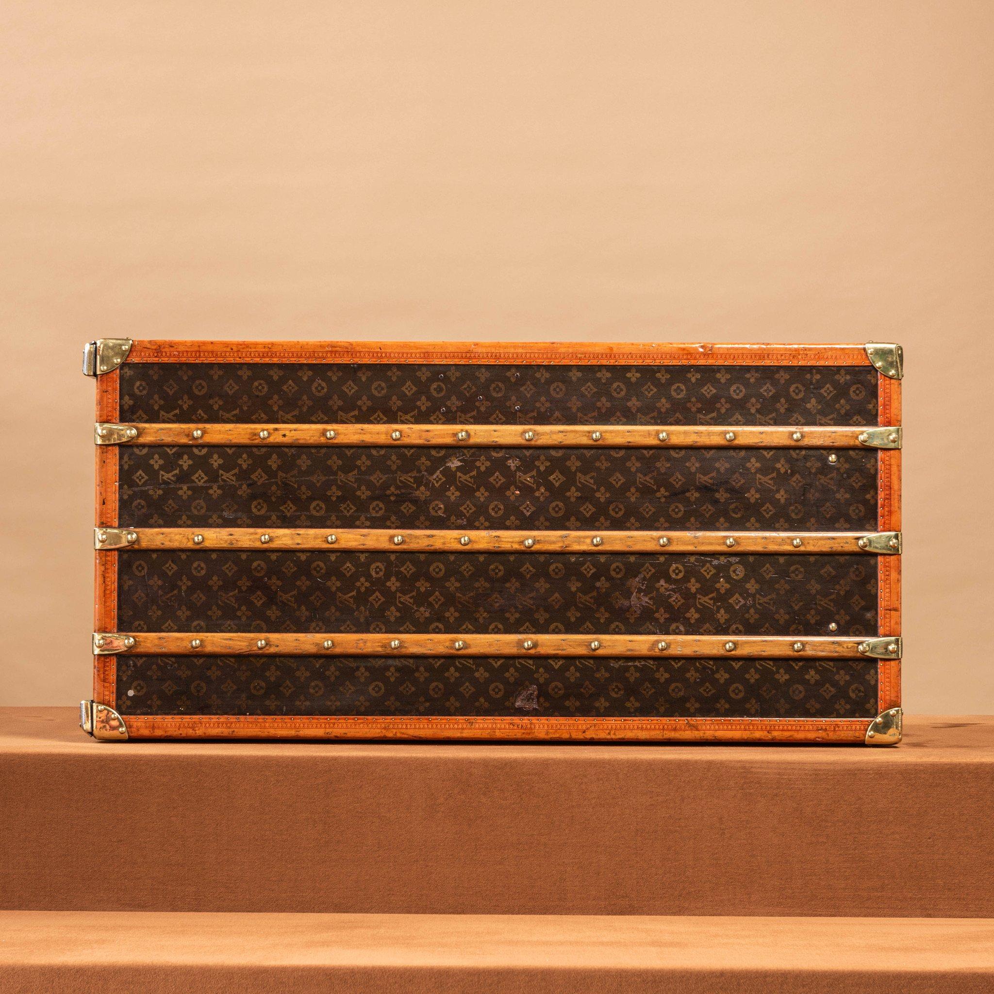 Brass Louis Vuitton Wardrobe Trunk, Circa 1940